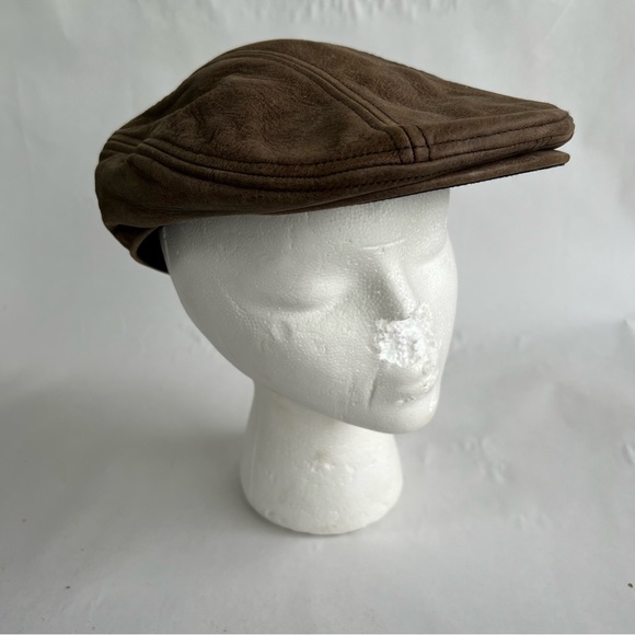 Henschel hat co Accessories Mens Vintage Leather Newsboys Style Hat